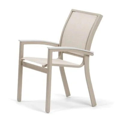 Bazza Sling Stacking Cafe Chair w/ Polymer Arms