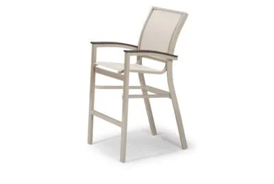 Bazza Sling Stacking Balcony Height Cafe Chair w/ Polymer Arms