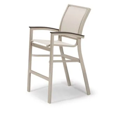 Bazza Sling Stacking Balcony Height Cafe Chair w/ Polymer Arms