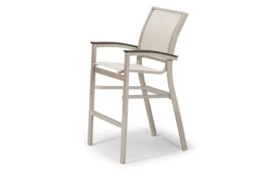 Bazza Sling Stacking Bar Height Cafe Chair w/ Polymer Arms