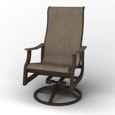 St. Catherine MGP Sling Swivel Rocker w/ Rustic Arms