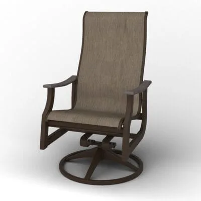 St. Catherine MGP Sling Supreme Swivel Rocker w/ Rustic Arms