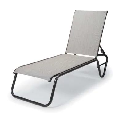 Gardenella Sling Four-Position Lay-flat Stacking Armless Chaise