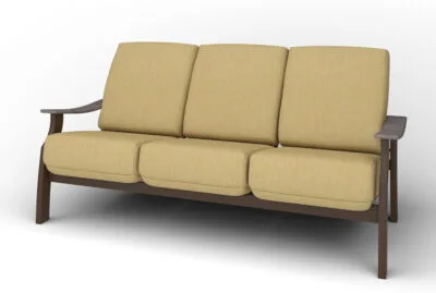 St. Catherine MGP Cushion Three-Seat Sofa w/ Rustic Arms