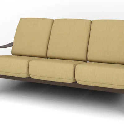 St. Catherine MGP Cushion Three-Seat Sofa w/ Rustic Arms