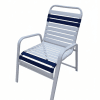 bali dining chair white navy accent