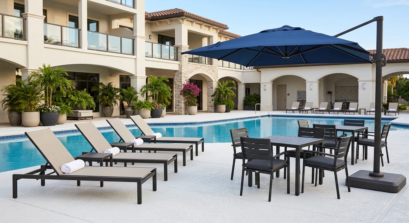 Commercial Patio Furniture for a luxurious outdoor dining area in Florida