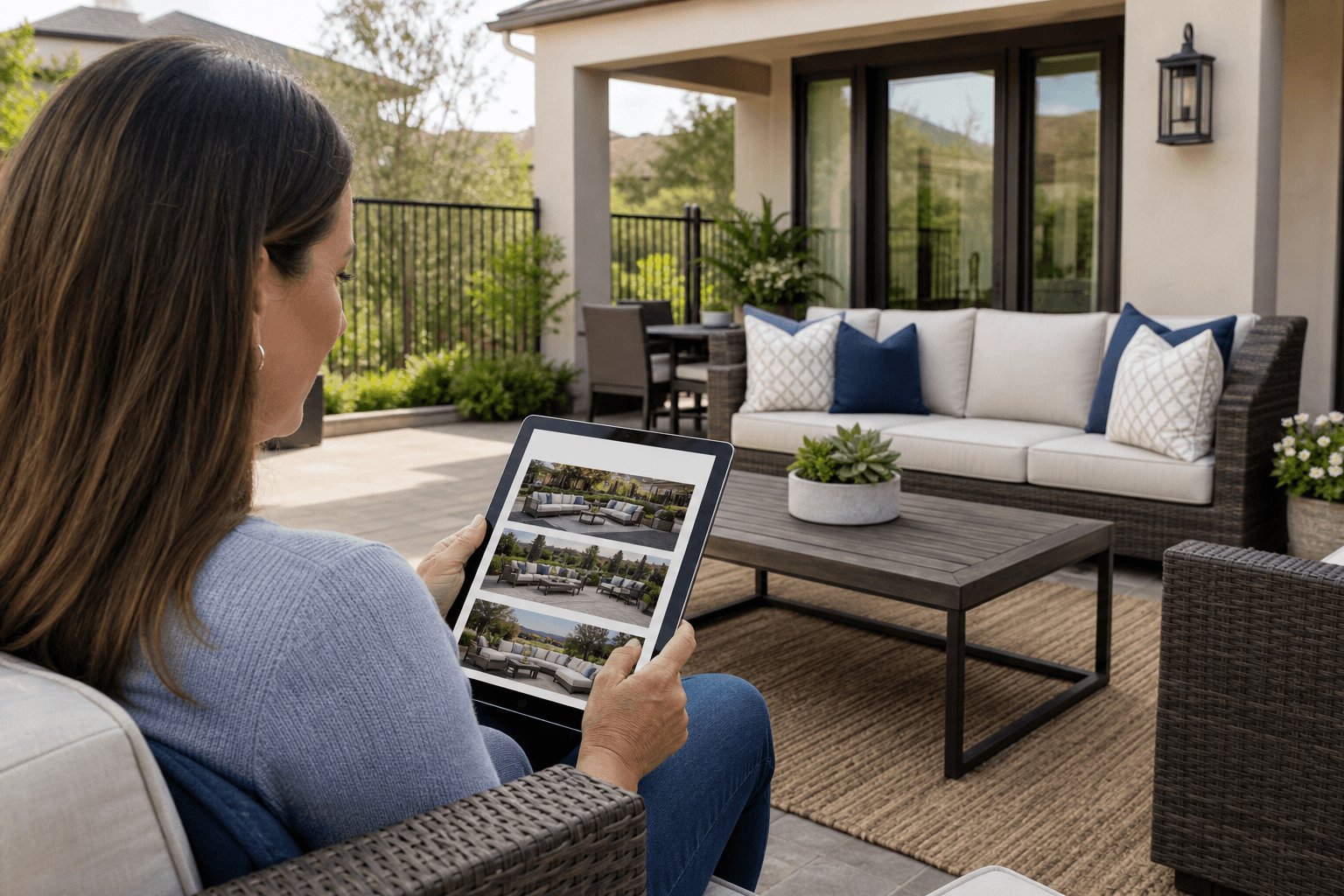 HOA Outdoor Furniture FAQ - Diverse residents enjoying HOA-compliant patios