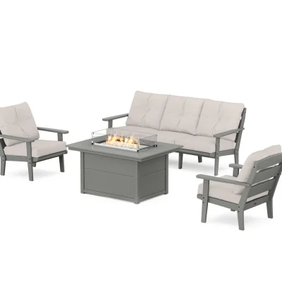 Lakeside Deep Seating Fire Pit Table Set