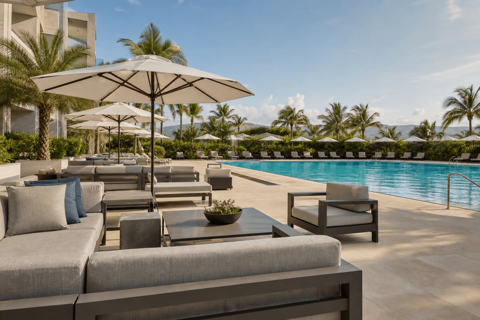 Close-up of durable commercial-grade Hotel Patio Furniture materials and craftsmanship