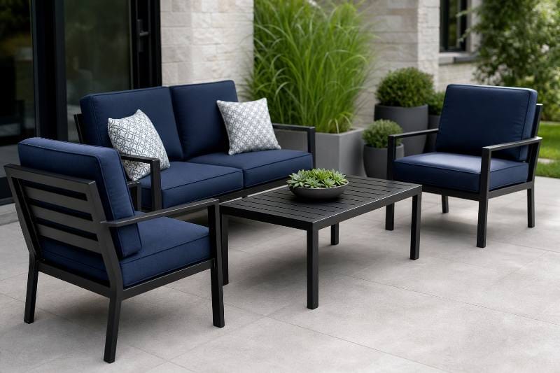 Patio Powder Coating Cost: 5 Powerful Secrets to Budget 4 Patio Powder Coating Cost: A split image showing a 'before' side with old, faded patio furniture and an 'after' side with the same furniture beautifully refinished with a new powder coat. Emphasize the transformation and value proposition, reflecting smart budgeting.
