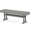 Farmhouse Trestle 38" x 96" Dining Table 18 Slate Grey 28