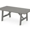 Rustic Farmhouse 39" x 75" Dining Table 12 Slate Grey 42