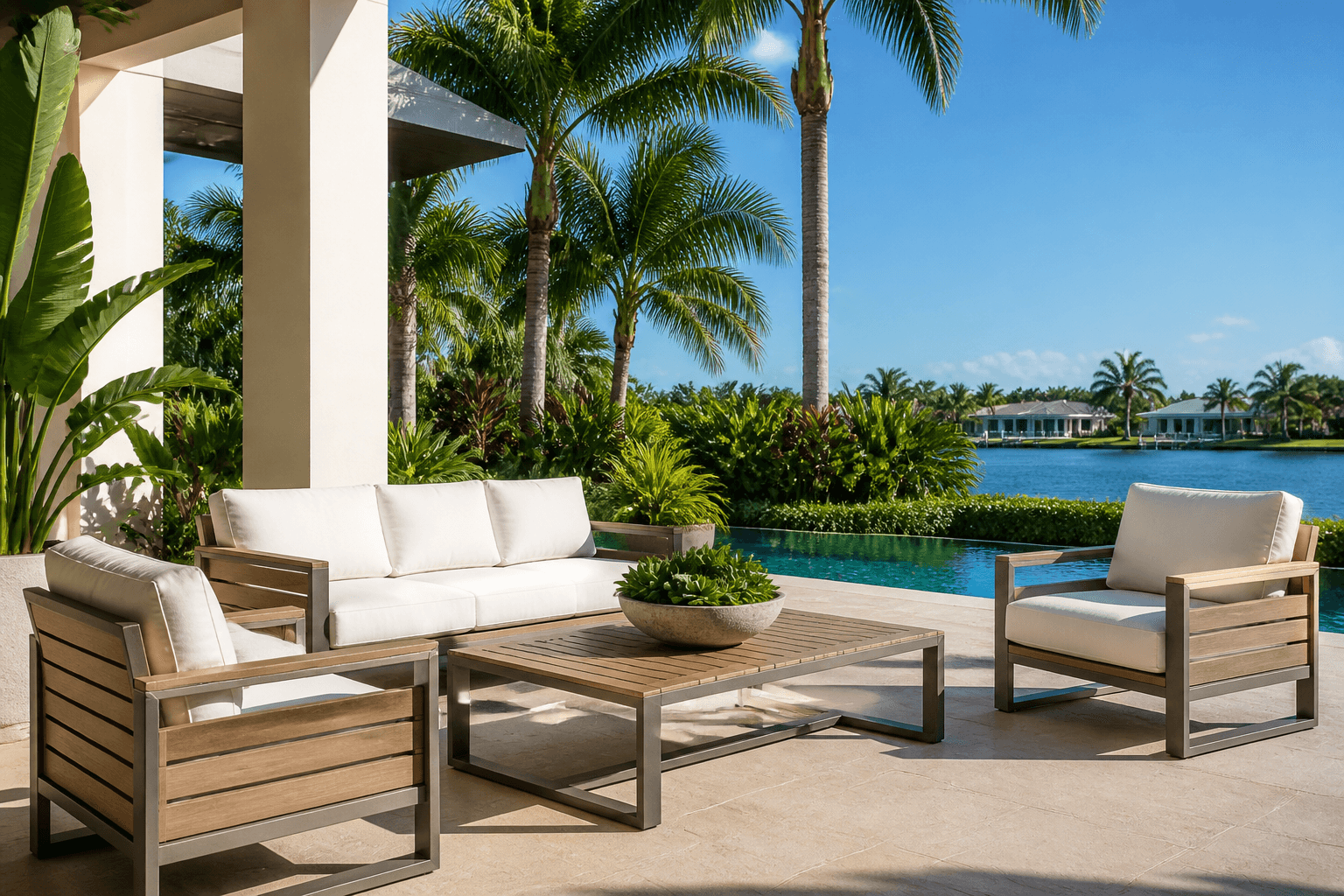 Custom Patio Furniture Durability in a beautiful South Florida outdoor setting