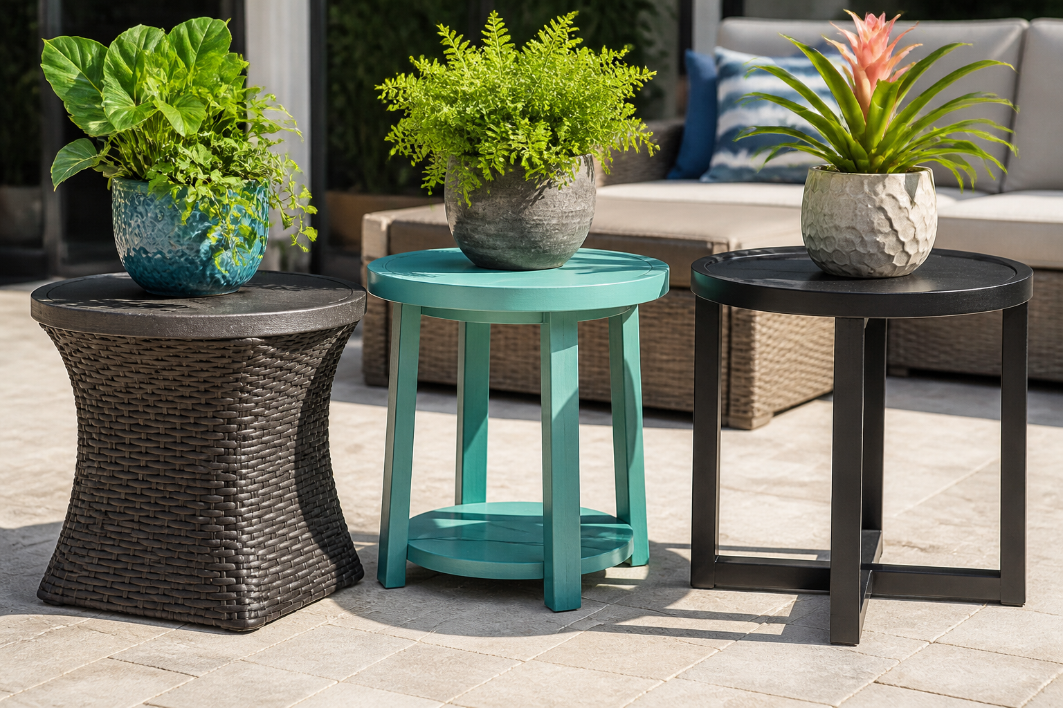 Outdoor End Tables: 10 Brilliant Designs for Pompano 4 Outdoor end tables